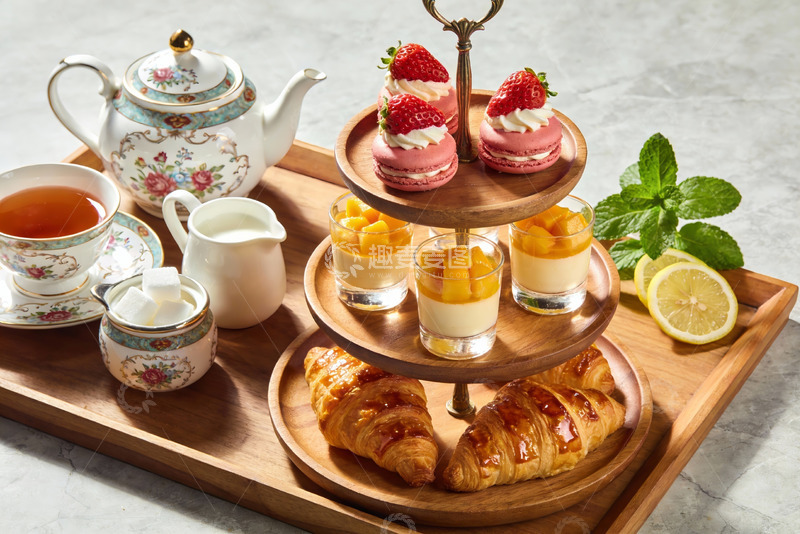 高清大图下载【趣麦麦图】精致下午茶点心摆盘