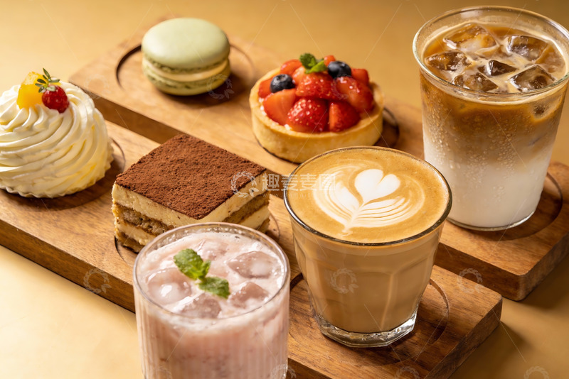 高清大图下载【趣麦麦图】甜品与饮品精美摆盘