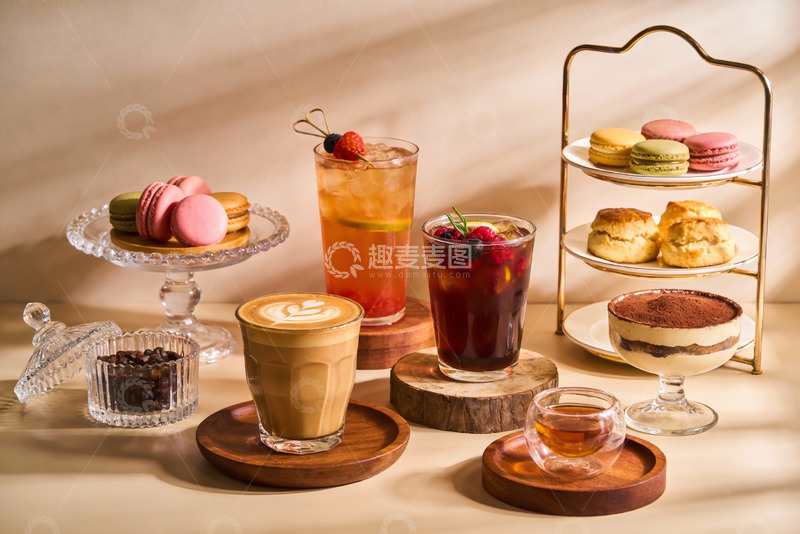 高清大图下载【趣麦麦图】精致下午茶甜品与饮品