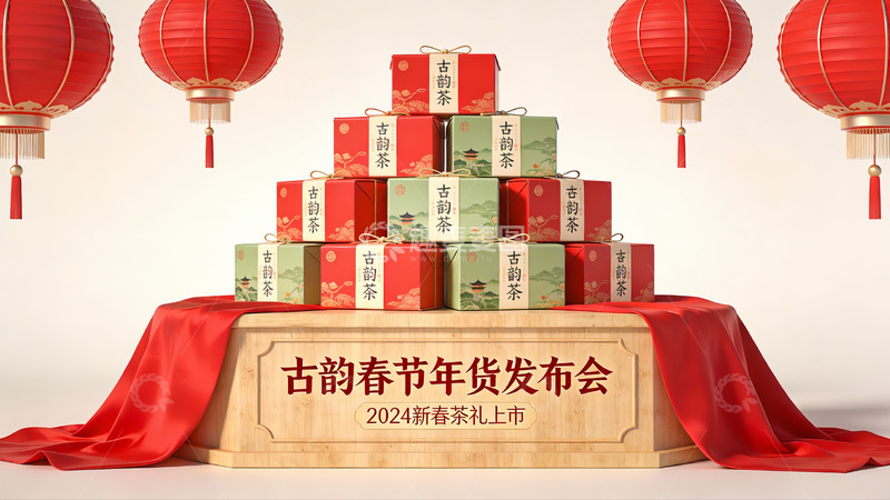 高清大图下载【趣麦麦图】春节茶礼发布会现场展示