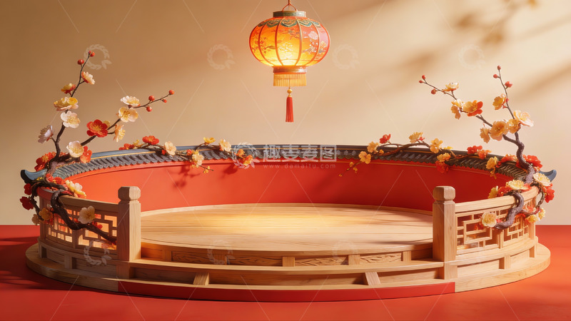 高清大图下载【趣麦麦图】中式庭院灯饰场景