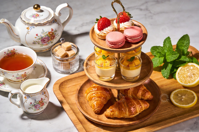 高清大图下载【趣麦麦图】精致下午茶点心摆盘