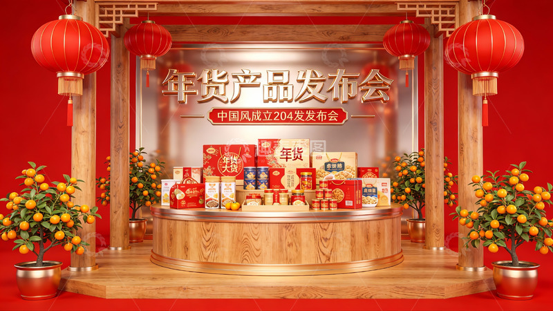 高清大图下载【趣麦麦图】年货产品发布会现场展示