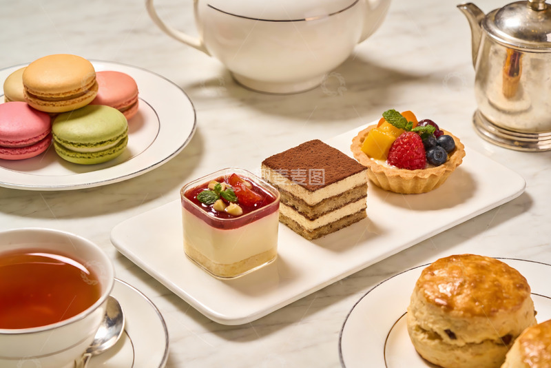 高清大图下载【趣麦麦图】精致下午茶甜点与茶饮