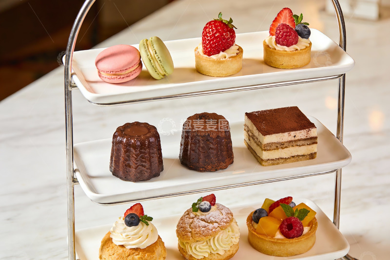 高清大图下载【趣麦麦图】三层甜点架精致下午茶