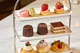 三层甜点架精致下午茶