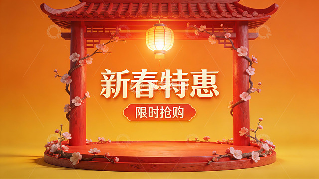 新春特惠限时抢购宣传图
