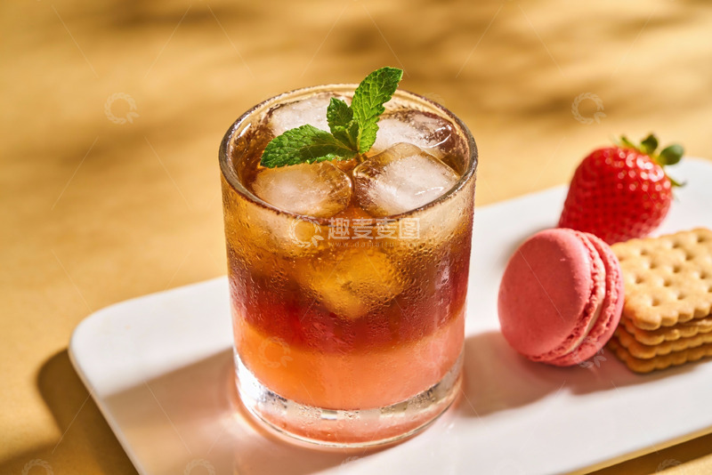 高清大图下载【趣麦麦图】冰镇饮品搭配甜点