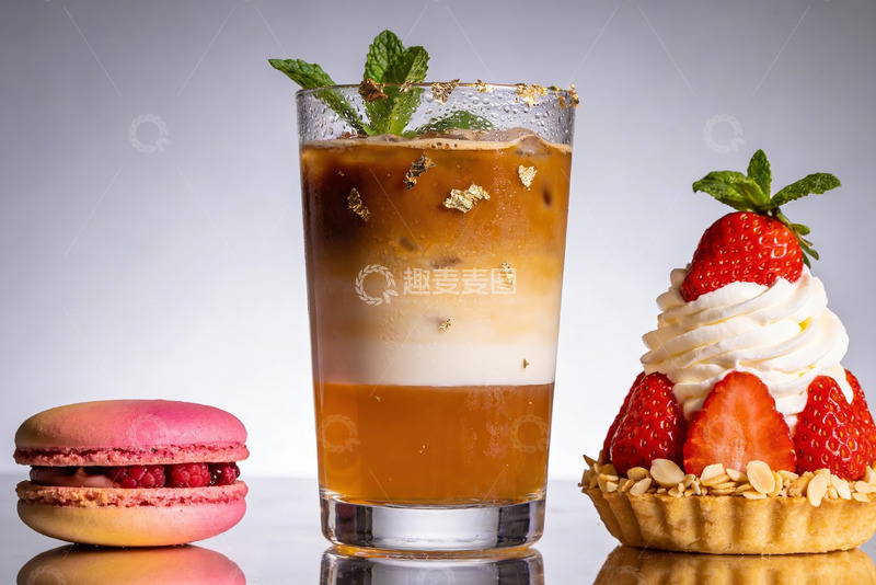高清大图下载【趣麦麦图】饮品与甜点精美组合