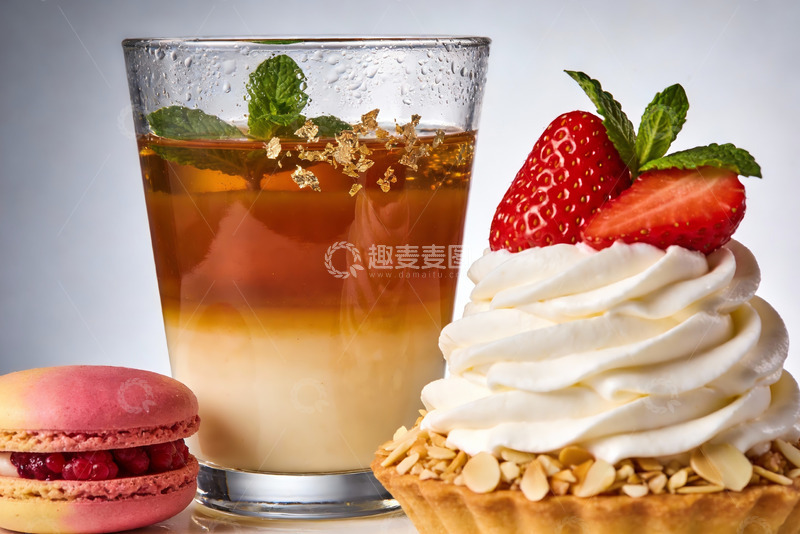 高清大图下载【趣麦麦图】饮品甜点组合精美展示