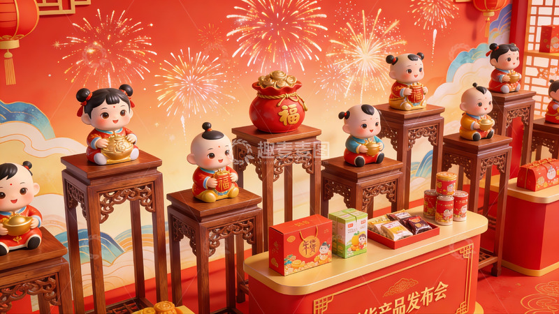 高清大图下载【趣麦麦图】春节主题产品发布会现场