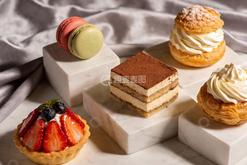 高清大图下载【趣麦麦图】精致甜点摆盘展示