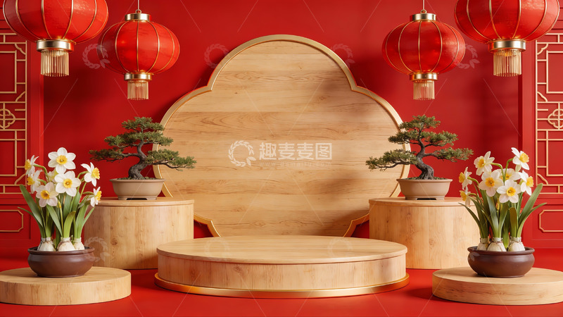 高清大图下载【趣麦麦图】中式节日装饰场景