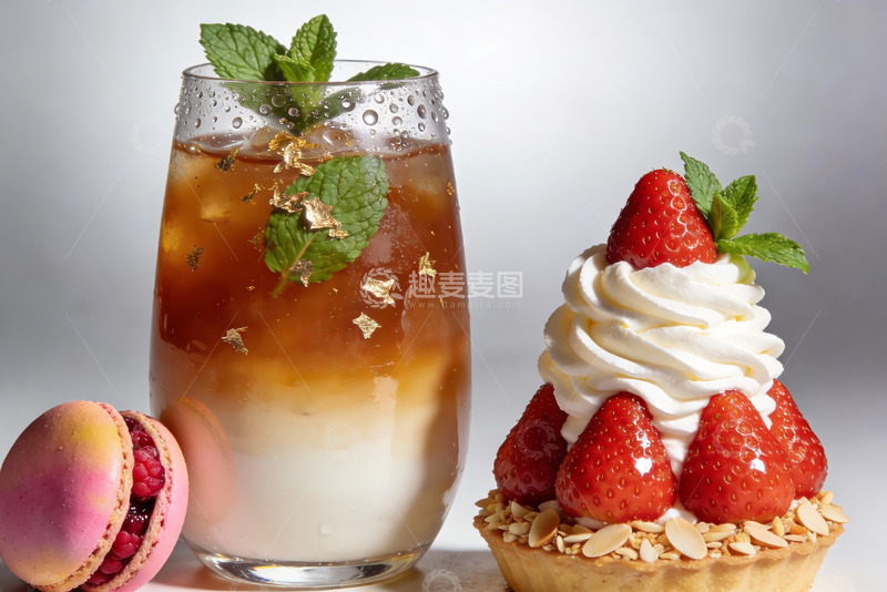 高清大图下载【趣麦麦图】饮品与甜点精美组合