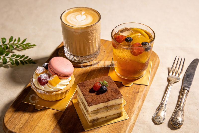 高清大图下载【趣麦麦图】精致甜品与饮品摆盘