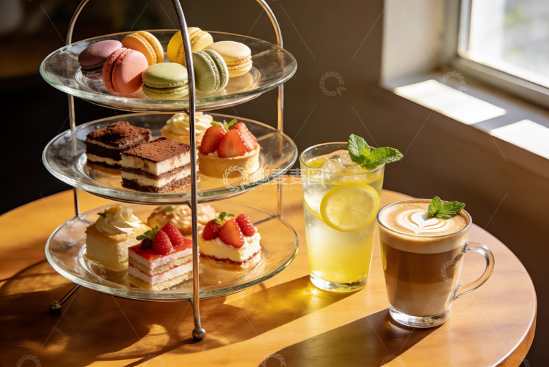 高清大图下载【趣麦麦图】下午茶甜点与饮品