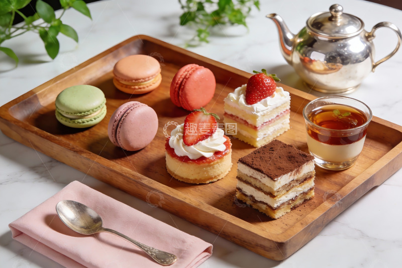 高清大图下载【趣麦麦图】精致下午茶甜点摆盘