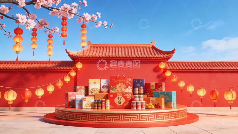 高清大图下载【趣麦麦图】春节庆典场景布置