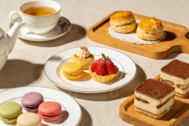 高清大图下载【趣麦麦图】精致下午茶甜点与茶饮