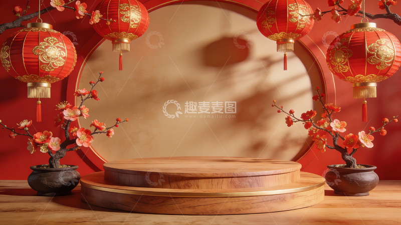 高清大图下载【趣麦麦图】中式节日装饰场景