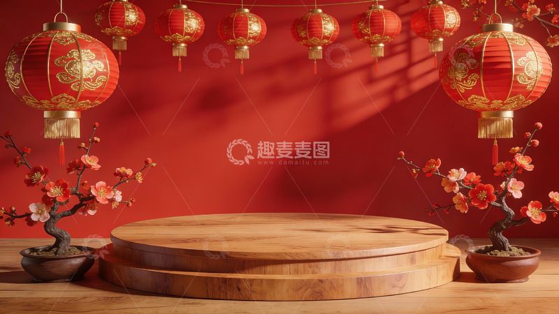 高清大图下载【趣麦麦图】中式节日装饰场景