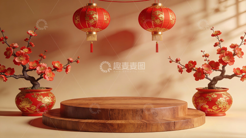 高清大图下载【趣麦麦图】中式节日装饰场景