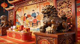 中式传统节日装饰场景