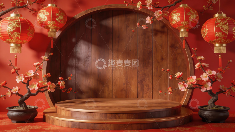 高清大图下载【趣麦麦图】中式节日装饰场景