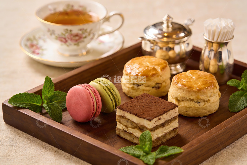 高清大图下载【趣麦麦图】精致下午茶甜点与茶杯