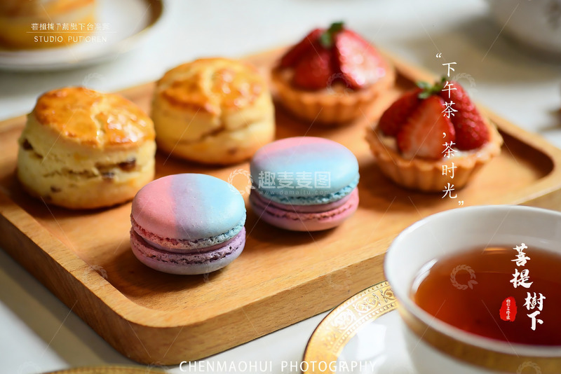 高清大图下载【趣麦麦图】精致下午茶甜点与红茶
