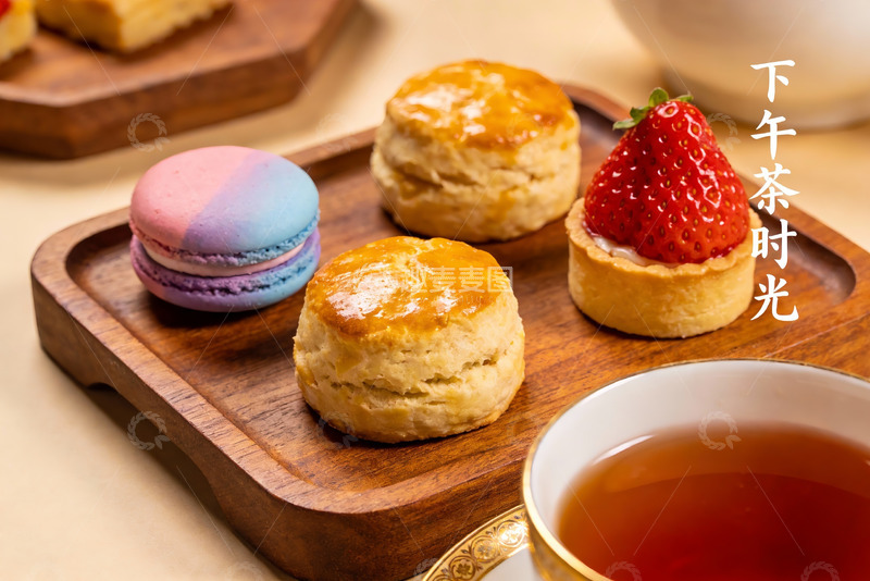 高清大图下载【趣麦麦图】下午茶点心与红茶