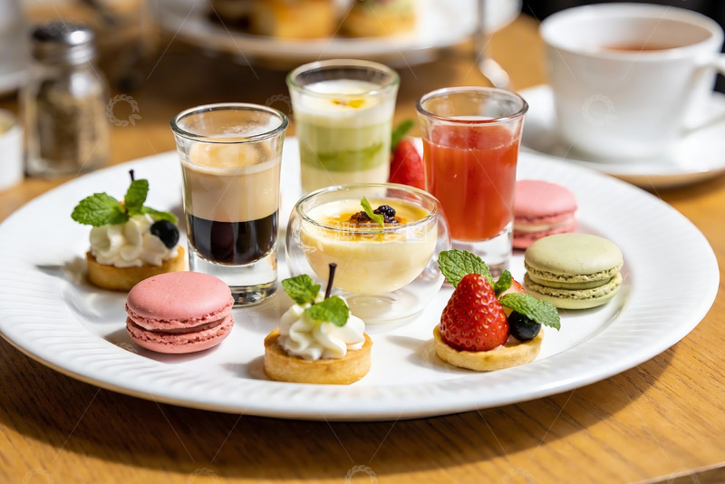 高清大图下载【趣麦麦图】精致下午茶甜点与饮品