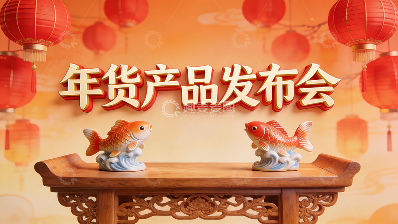 高清大图下载【趣麦麦图】年货产品发布会现场