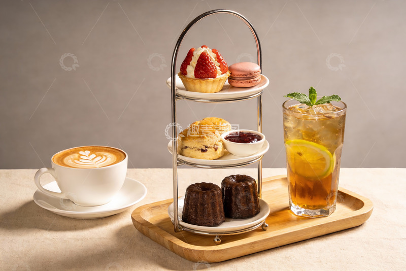 高清大图下载【趣麦麦图】下午茶甜点饮品摆盘