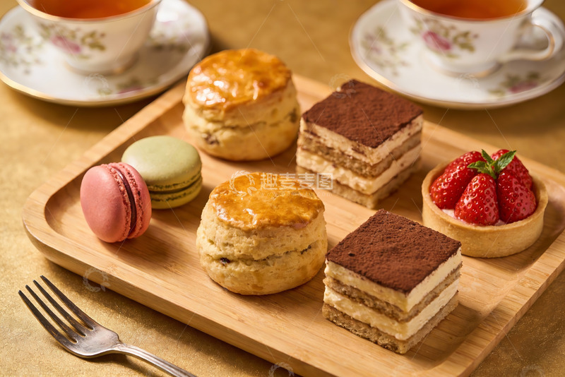 高清大图下载【趣麦麦图】精致下午茶甜点与茶杯