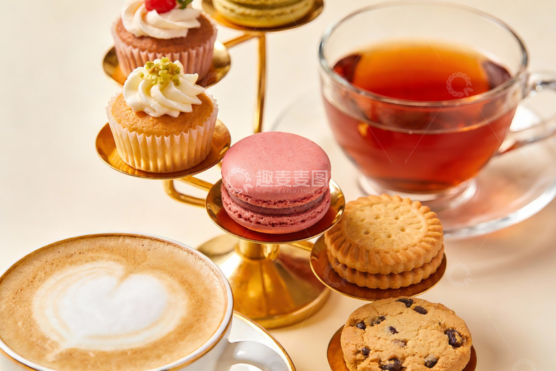 高清大图下载【趣麦麦图】精致下午茶甜点与饮品