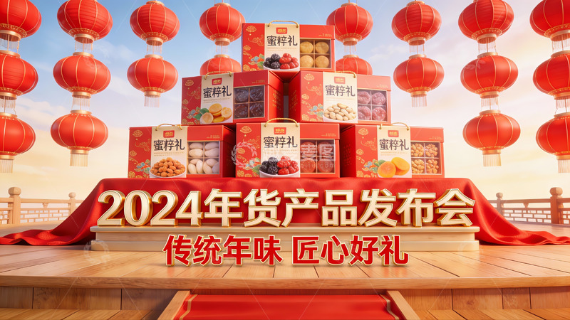 高清大图下载【趣麦麦图】2024年货产品发布会现场