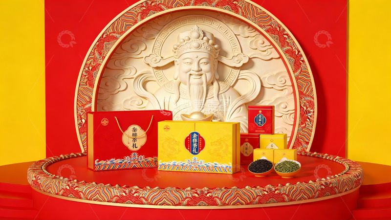 高清大图下载【趣麦麦图】传统节日礼盒陈列展示
