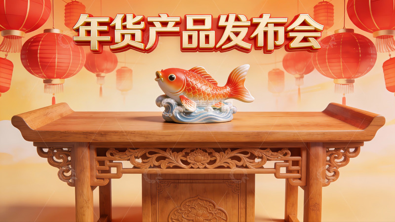 高清大图下载【趣麦麦图】年货产品发布会场景