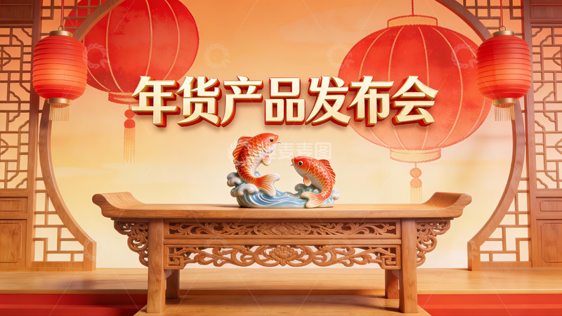 高清大图下载【趣麦麦图】年货产品发布会现场