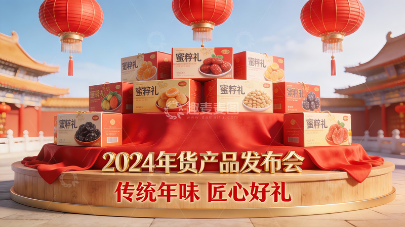 高清大图下载【趣麦麦图】2024年货产品发布会现场