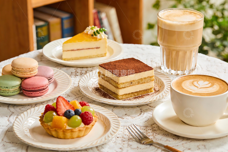 高清大图下载【趣麦麦图】精致下午茶甜点与饮品