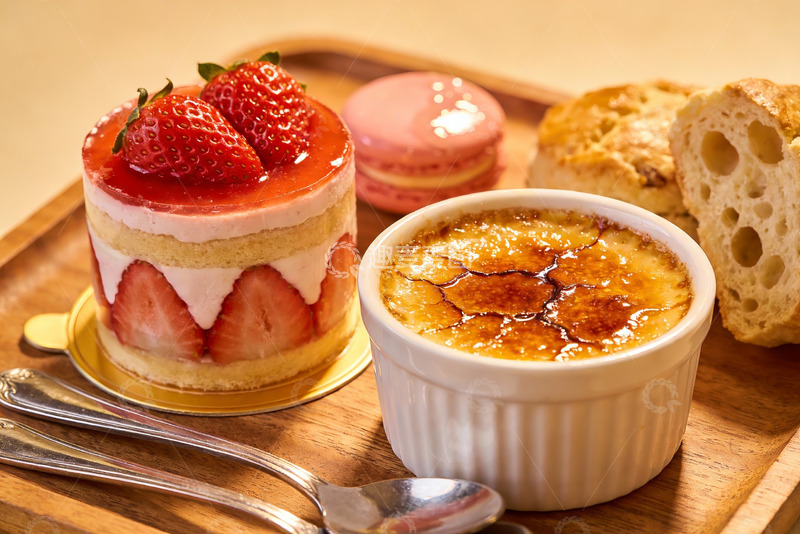 高清大图下载【趣麦麦图】精致甜点与面包摆盘