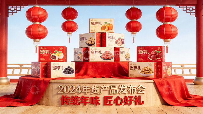 高清大图下载【趣麦麦图】2024年货产品发布会现场