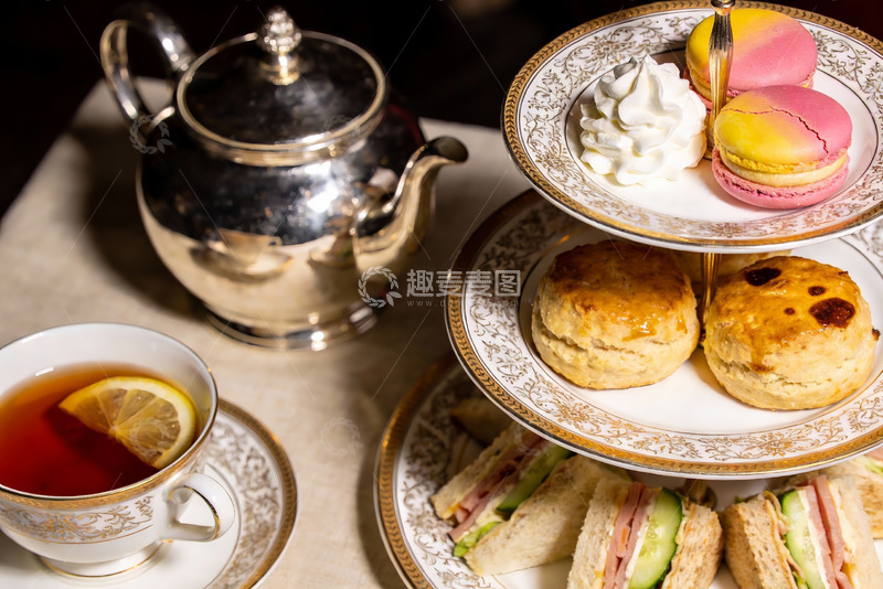 高清大图下载【趣麦麦图】精致英式下午茶摆盘