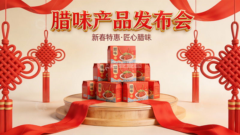 高清大图下载【趣麦麦图】腊味产品发布会现场展示