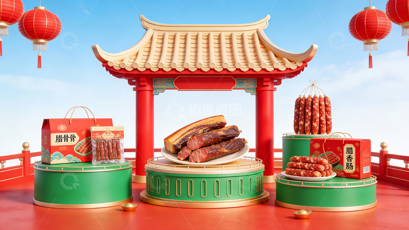 高清大图下载【趣麦麦图】中式节庆食品展示