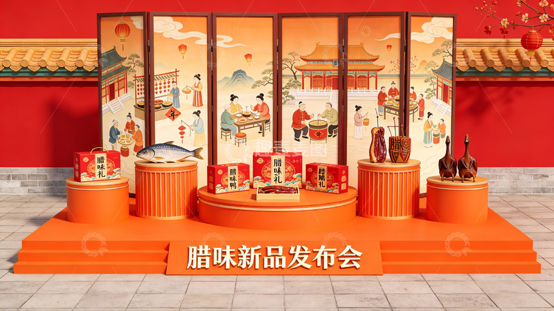 高清大图下载【趣麦麦图】腊味新品发布会现场展示