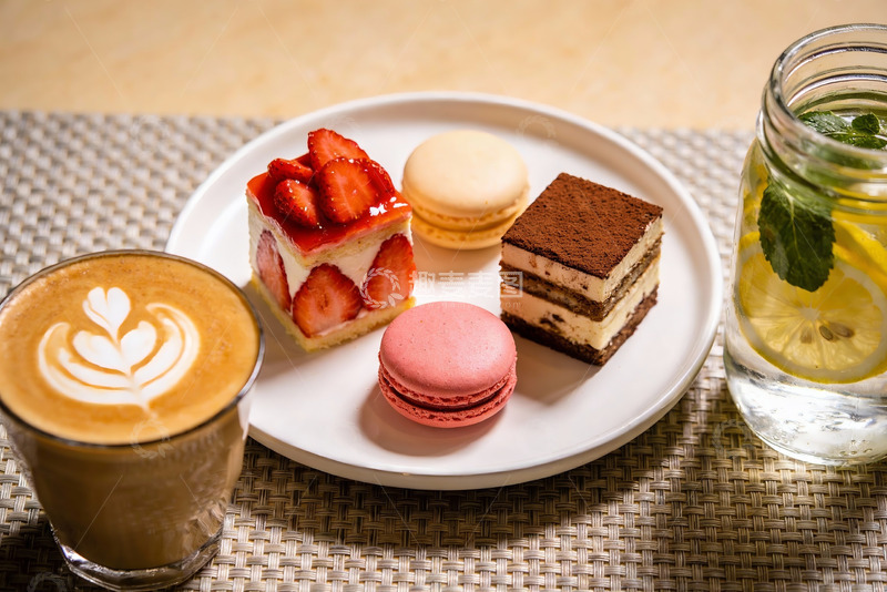 高清大图下载【趣麦麦图】咖啡甜点下午茶