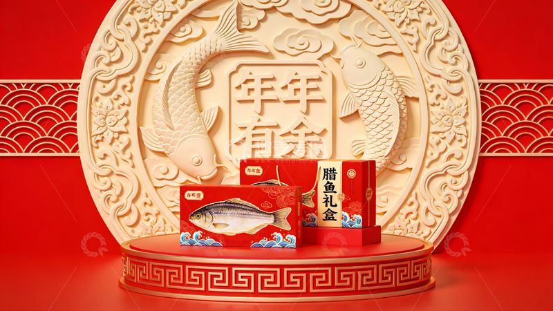 高清大图下载【趣麦麦图】年年有余主题礼盒展示